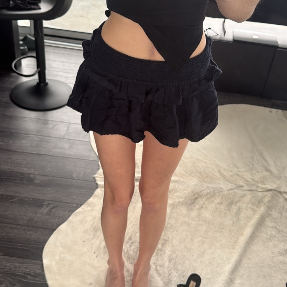 Navy ruffle skirt - Picture 2 of 2